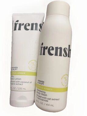 Being Frenshe Awaken & Uplift Citrus Amber Body Wash & Body Lotion Set New!